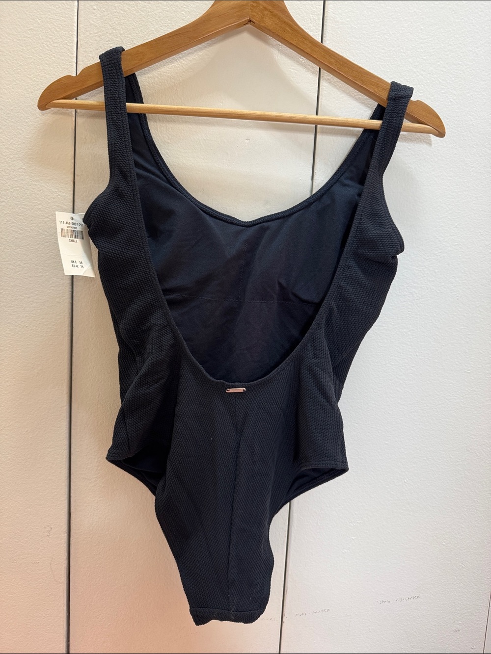 J Crew Women’s Black Textured One-Piece Cheeky Swimsuit